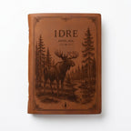 Bok med läderpärm - graverad med Idre-motiv