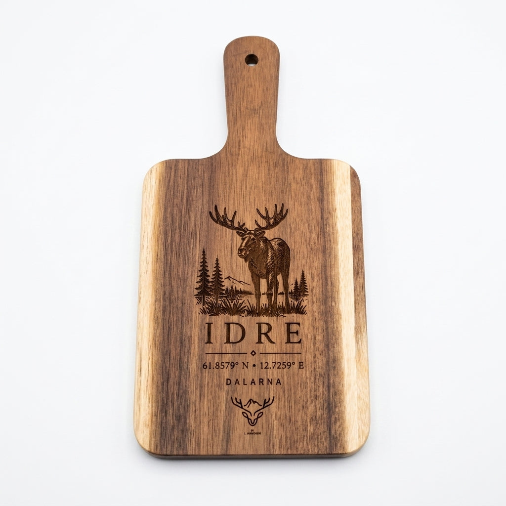 Skärbräda - "Idre - Älg" (Acacia) Alt. 1