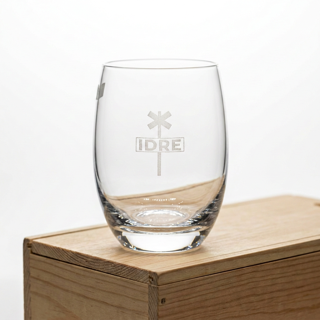 Vattenglas - "IDRE - ledkors"